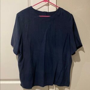 Vintage Alfred Dunner blue silk blouse